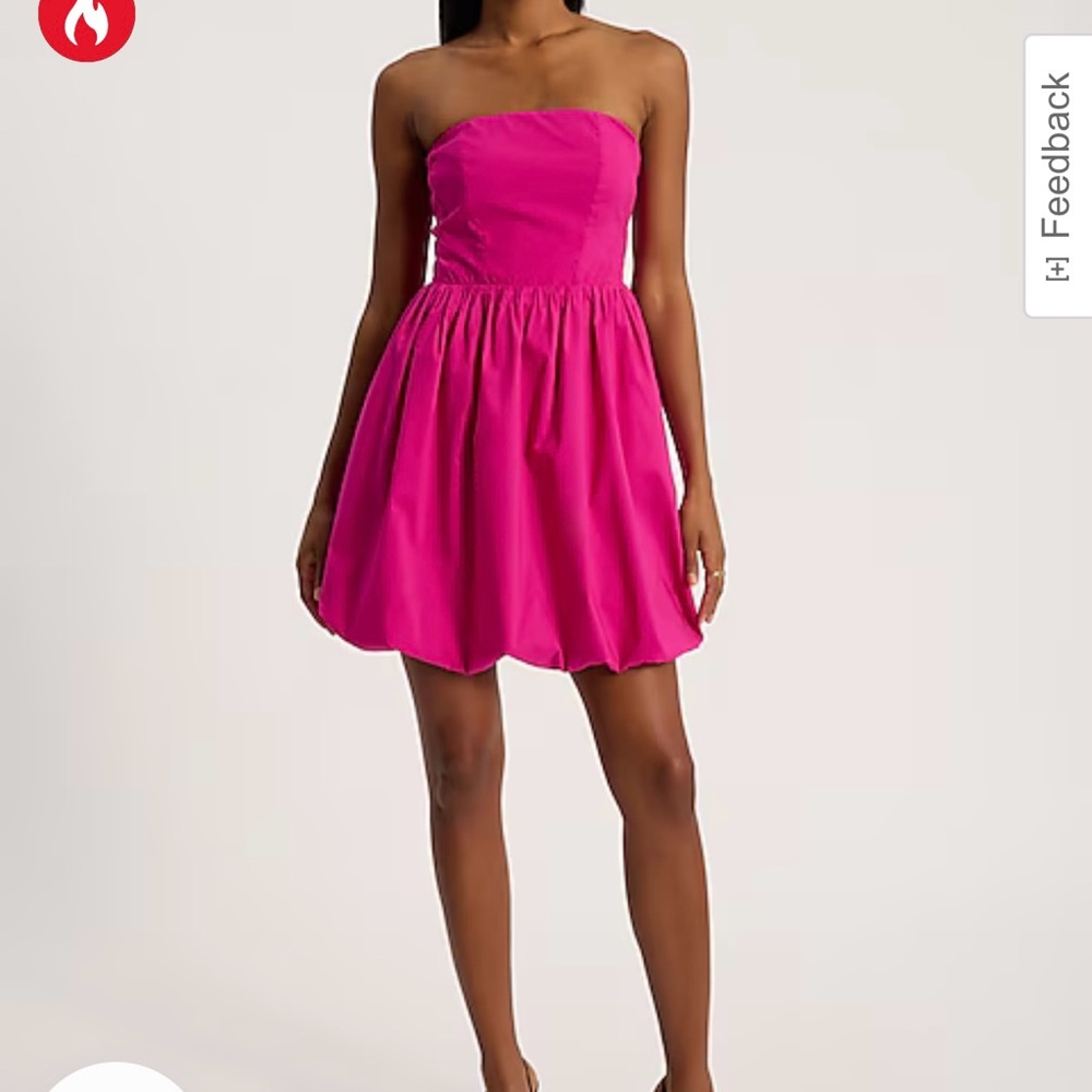 Elegant Pink Strapless Dress